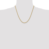 14k 3.3mm Solid Rope Chain