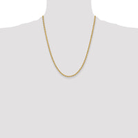 14k 3.3mm Solid Rope Chain