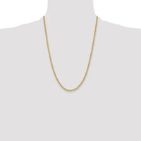 14k 3.3mm Solid Rope Chain