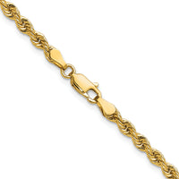 14k 3.3mm Solid Rope Chain