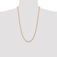 14k 3.3mm Solid Rope Chain