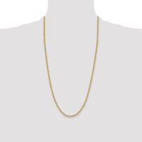 14k 3.3mm Solid Rope Chain