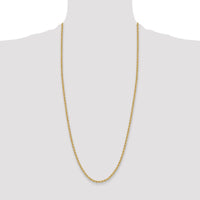 14k 3.3mm Solid Rope Chain