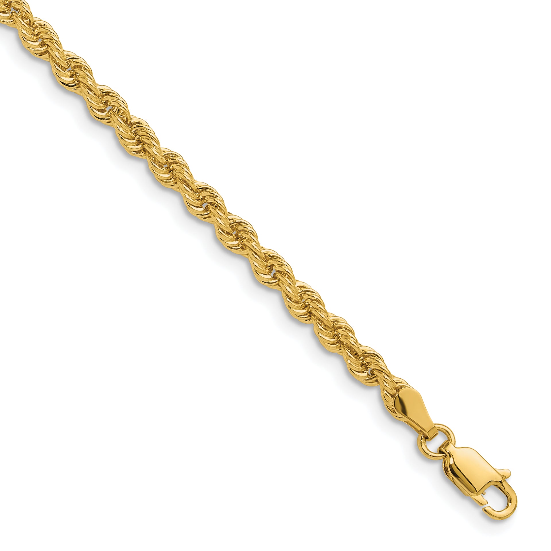 14k 3.3mm Solid Rope Chain