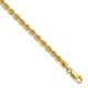 14k 3.3mm Solid Rope Chain
