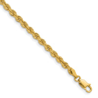 14k 3.3mm Solid Rope Chain
