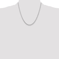 14k White Gold 3.25mm Diamond-cut Rope Chain