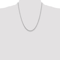 14k White Gold 3.25mm Diamond-cut Rope Chain