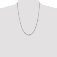 14k White Gold 3.25mm Diamond-cut Rope Chain