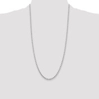 14k White Gold 3.25mm Diamond-cut Rope Chain