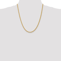 14k 3.65mm Solid Rope Chain