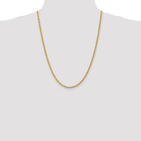 14k 3.65mm Solid Rope Chain