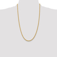 14k 3.65mm Solid Rope Chain