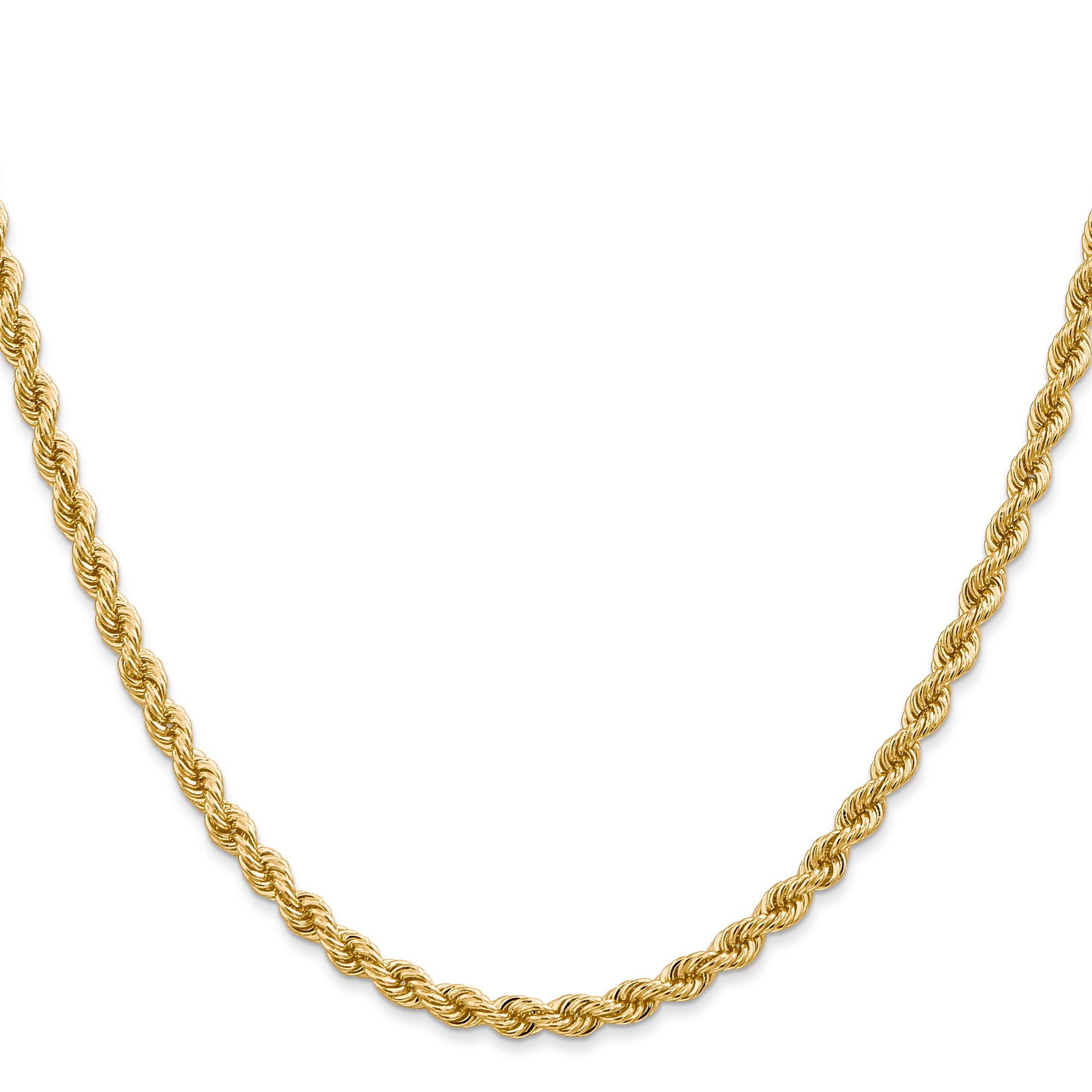 14k 3.65mm Solid Rope Chain