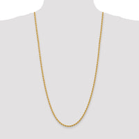 14k 3.65mm Solid Rope Chain