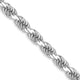 14k White Gold 3.5mm Diamond-cut Rope Chain