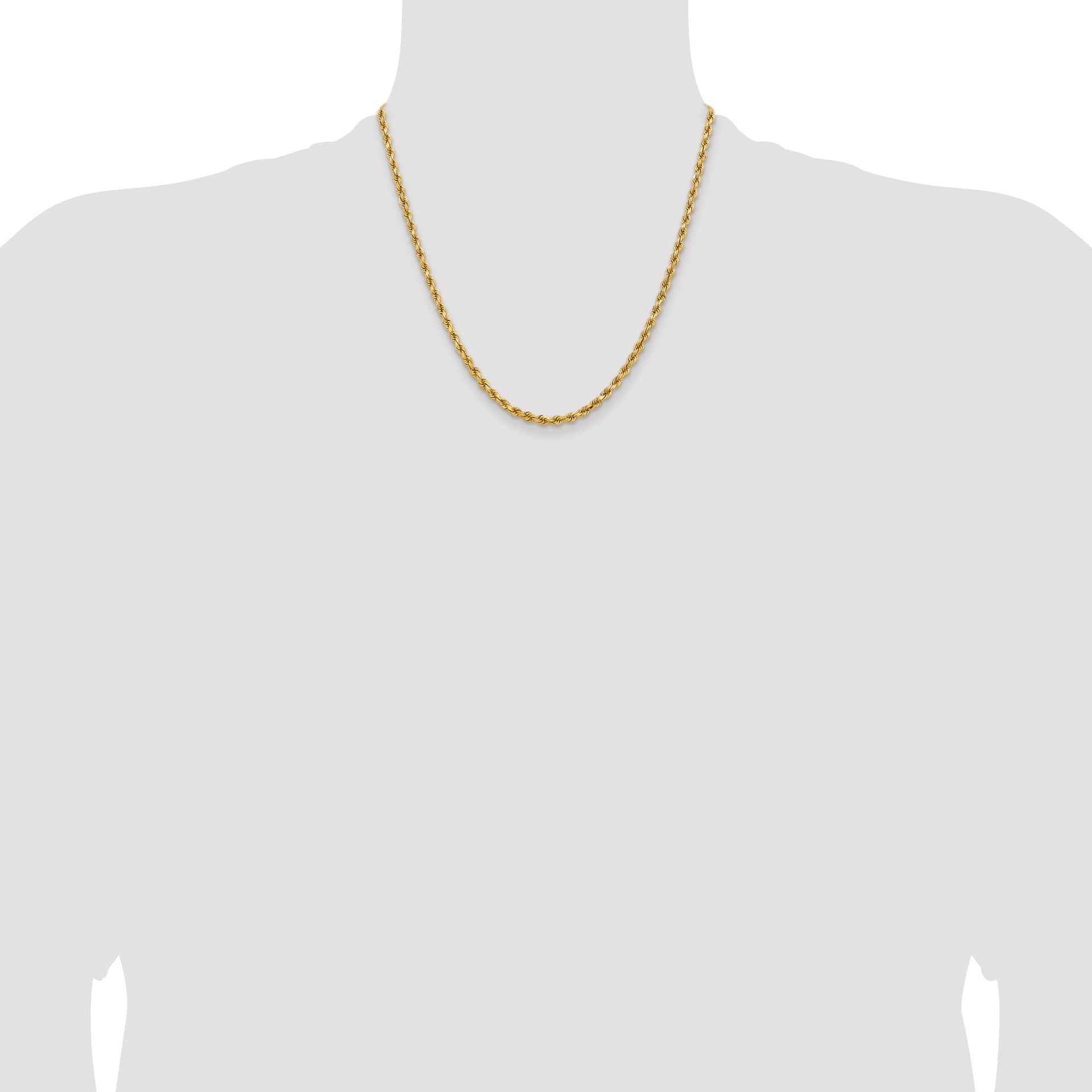 14k 3.75mm Diamond-cut Rope Chain