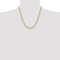14k 3.8mm Solid Rope Chain