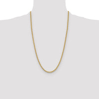 14k 3.8mm Solid Rope Chain