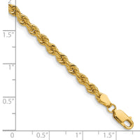 14k 3.8mm Solid Rope Chain