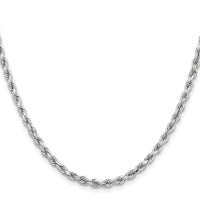 14k White Gold 3.75mm Diamond-cut Rope Chain