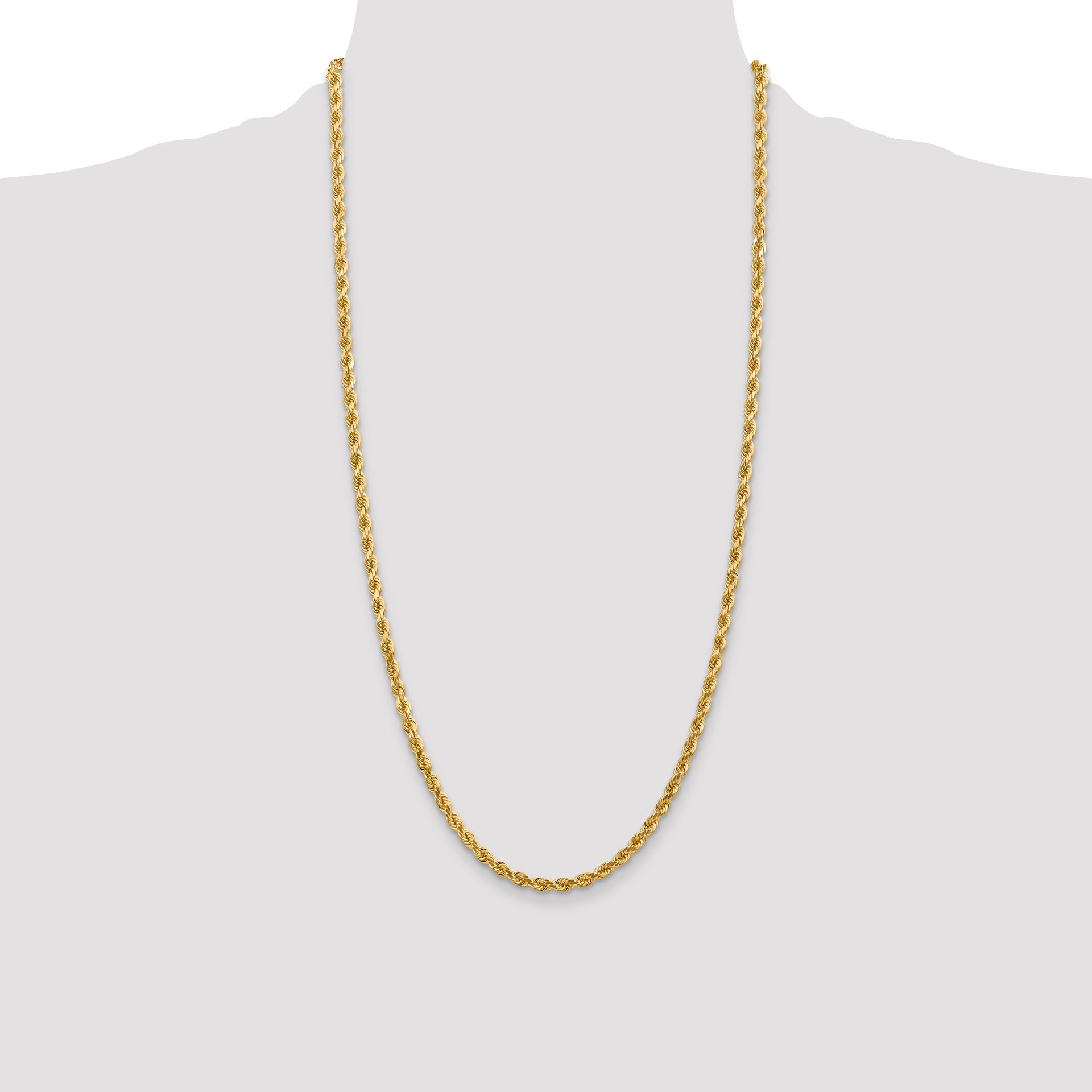 14k 4.0mm Diamond-cut Rope Chain