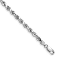 14k White Gold 4.0mm Diamond-cut Rope Chain