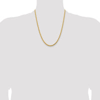14k 4.25mm Diamond-cut Rope Chain