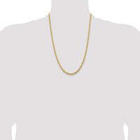 14k 4.25mm Diamond-cut Rope Chain