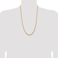14k 4.25mm Diamond-cut Rope Chain
