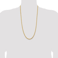 14k 4.25mm Diamond-cut Rope Chain