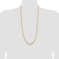 14k 4.25mm Diamond-cut Rope Chain