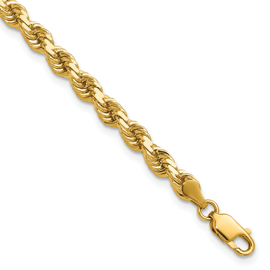 14k 4.25mm Diamond-cut Rope Chain