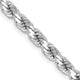 14k White Gold 4.25mm Diamond-cut Rope Chain