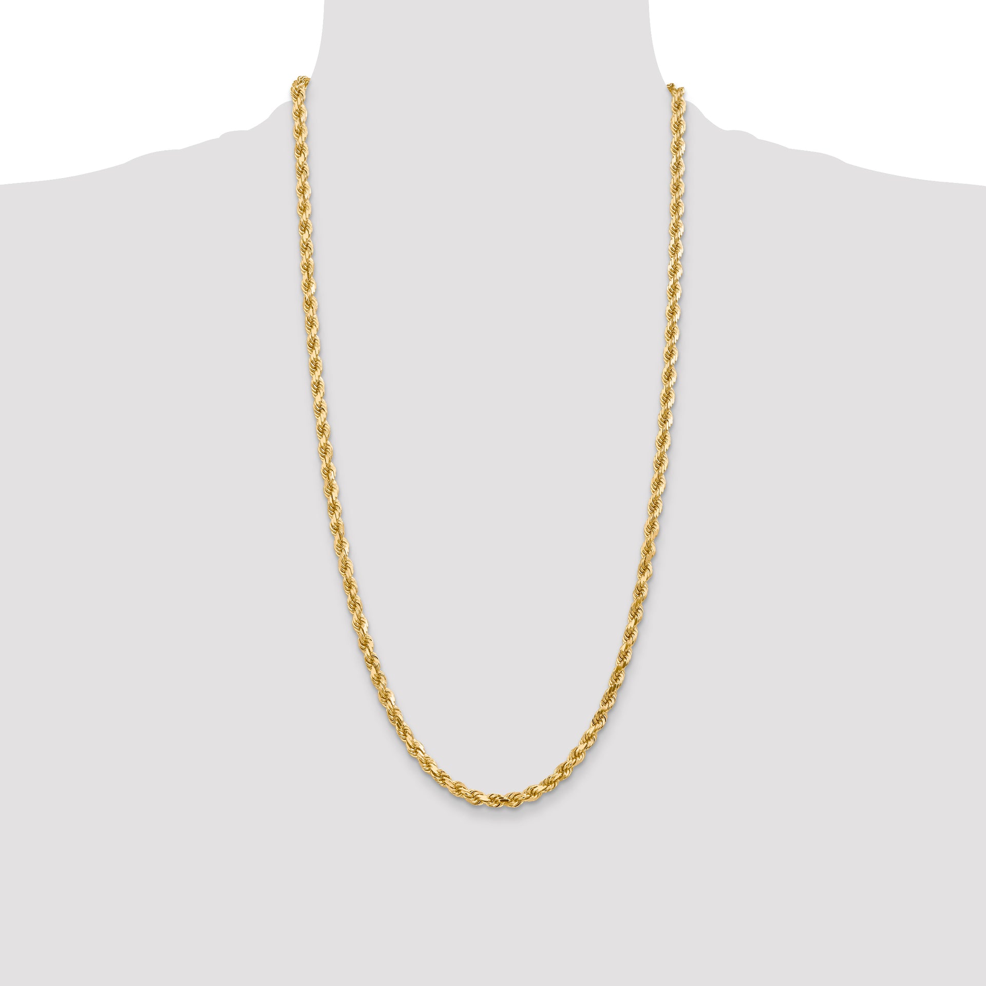 14k 4.5mm Diamond-cut Rope Chain