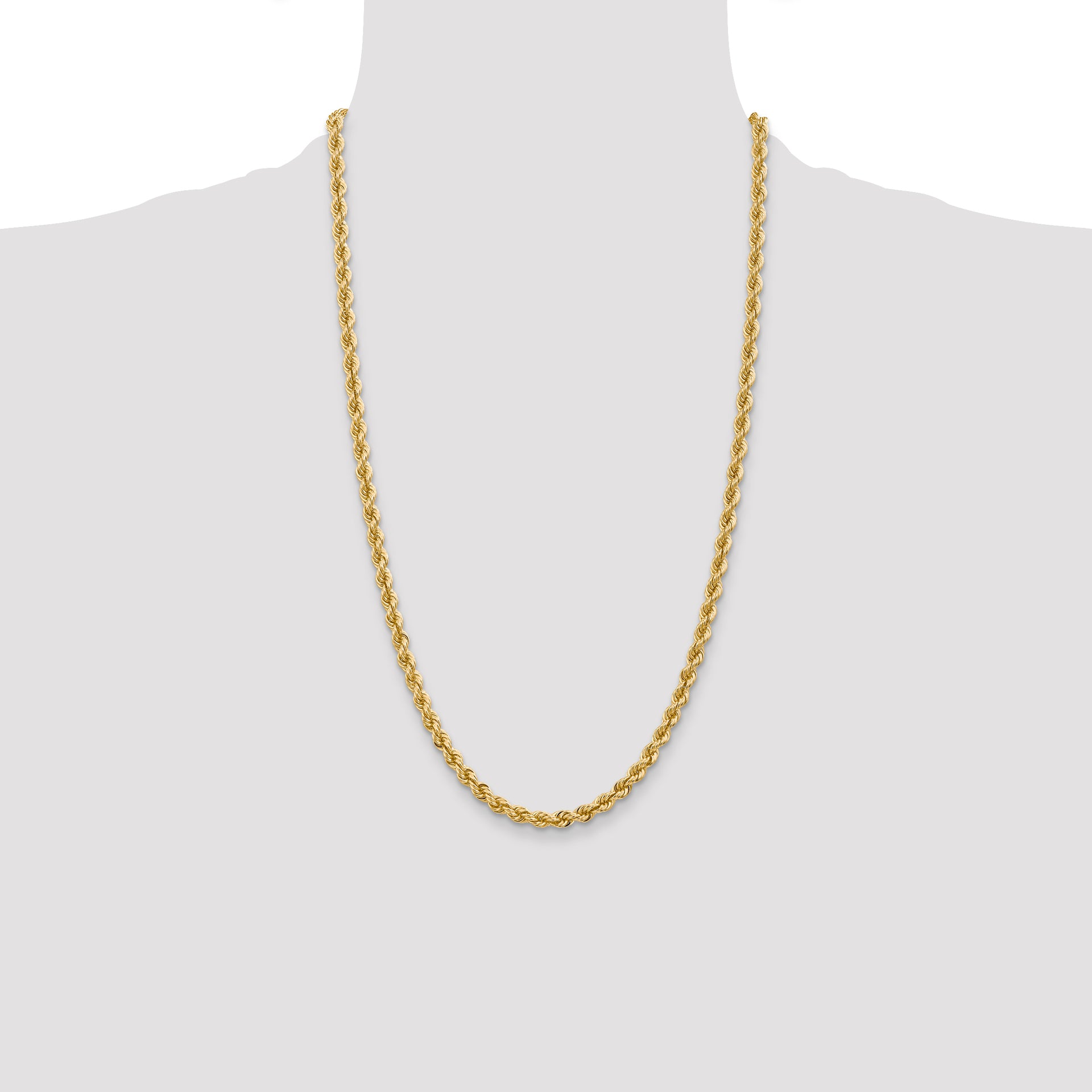 14k 5.0mm Solid Rope Chain