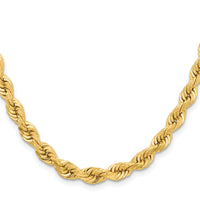 14k 6.5mm D/C Rope Fancy Lobster Clasp Chain