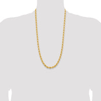14k 6.5mm D/C Rope Fancy Lobster Clasp Chain