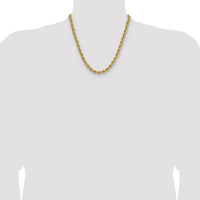 14k 6.7mm Solid Rope Chain