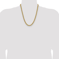 14k 6.7mm Solid Rope Chain