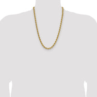 14k 6.7mm Solid Rope Chain