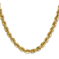 14k 7.5mm Solid Rope Chain