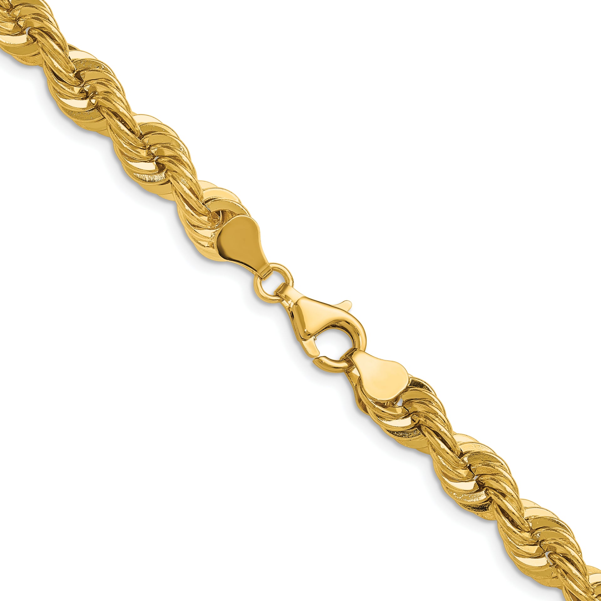 14k 7.5mm Solid Rope Chain