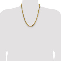 14k 7.5mm Solid Rope Chain