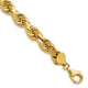 14k 8.0mm D/C Rope Fancy Lobster Clasp Chain