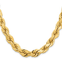 14k 12.0mm D/C Rope Fancy Lobster Clasp Chain