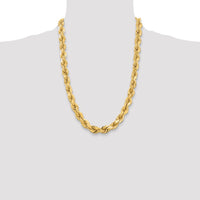 14k 12.0mm D/C Rope Fancy Lobster Clasp Chain