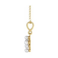 Pearl Youth Cross Necklace or Pendant