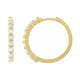 Cabochon Hinged Hoop Earrings