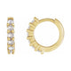 Cabochon Hinged Hoop Earrings